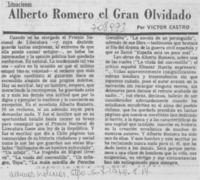 Alberto Romero el gran olvidado Alberto Romero el gran olvidado