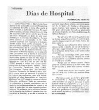 Días de hospital. Días de hospital.