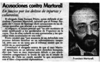 Acusaciones contra Martorell. Acusaciones contra Martorell.