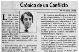 Crónica de un conflicto Crónica de un conflicto