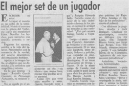 El mejor set de un jugador El mejor set de un jugador