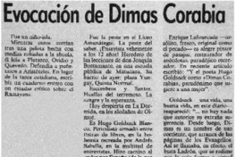Evocación de Dimas Corabia Evocación de Dimas Corabia