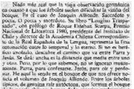 Joaquín Alliende: "Longino traspasado Joaquín Alliende: "Longino traspasado