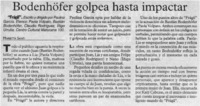 Bodenhöfer golpea hasta impactar Bodenhöfer golpea hasta impactar