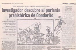 Investigador descubre al pariente prehistórico de Condorito Investigador descubre al pariente prehistórico de Condorito