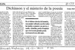 Dickinson y el misterio de la poesía Dickinson y el misterio de la poesía