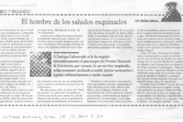 El Hombre de los saludos esquinados El Hombre de los saludos esquinados