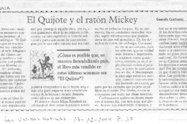 El Quijote y el ratón Mickey El Quijote y el ratón Mickey