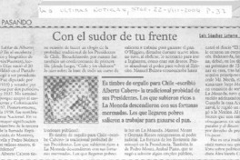 Con el sudor de la frente Con el sudor de la frente