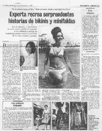 Experta recrea sorprendentes historias de bikinis y minifaldas (entrevistas) Experta recrea sorprendentes historias de bikinis y minifaldas (entrevistas)