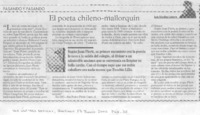 El poeta chileno-mallorquín El poeta chileno-mallorquín