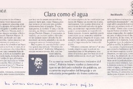 Clara como el agua Clara como el agua