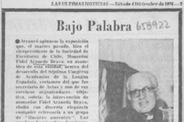 Bajo palabra. Bajo palabra.