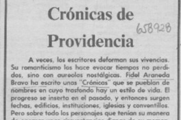 Crónicas de Providencia Crónicas de Providencia