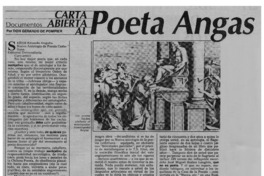 Carta abierta al poeta Angas Carta abierta al poeta Angas