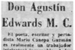 Don Agustín Edwards M. C. Don Agustín Edwards M. C.