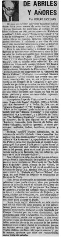 De abriles y añores De abriles y añores