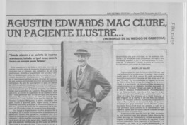Agustín Edwards Mac Clure, un paciente ilustre -- Agustín Edwards Mac Clure, un paciente ilustre --