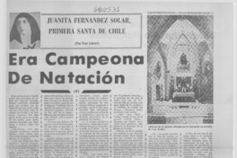 Era campeona de natación" (X) Era campeona de natación" (X)