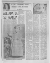 Alejada de su familia Alejada de su familia