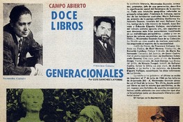 Doce libros generacionales Doce libros generacionales