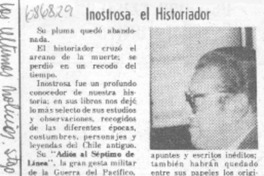 Inostrosa, el historiador. Inostrosa, el historiador.