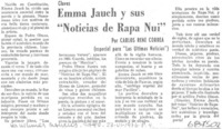 Emma Jauch y sus "Noticias de Rapa-Nui" Emma Jauch y sus "Noticias de Rapa-Nui"