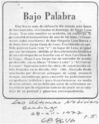 Bajo palabra. Bajo palabra.