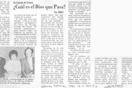 Cuál es el Dios que pasa? Cuál es el Dios que pasa?