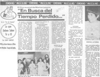 En busca del tiempo perdido..." En busca del tiempo perdido..."