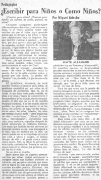 Escribir para niños o como niños? Escribir para niños o como niños?