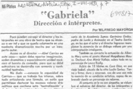 Gabriela" Gabriela"
