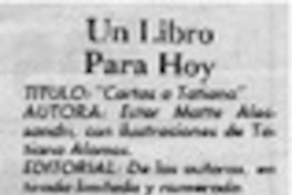 Cartas a Tatiana" Cartas a Tatiana"