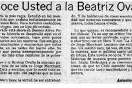 Conoce usted a la Beatriz Ovalle? Conoce usted a la Beatriz Ovalle?