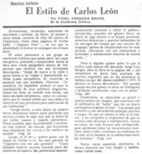 El estilo de Carlos León El estilo de Carlos León