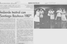 Desborde teatral con "Santiago Bauhaus 1987" Desborde teatral con "Santiago Bauhaus 1987"