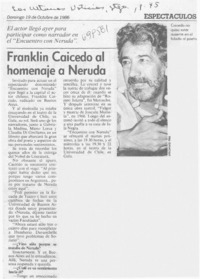 Franklin caicedo al homenaje a Neruda. Franklin caicedo al homenaje a Neruda.