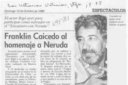 Franklin caicedo al homenaje a Neruda. Franklin caicedo al homenaje a Neruda.