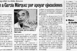 Insultan a García Márquez por apoyar ejecuciones. Insultan a García Márquez por apoyar ejecuciones.