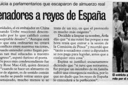 Feo desaire de senadores a reyes de España Feo desaire de senadores a reyes de España