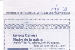Javiera Carrera, madre de la patria Javiera Carrera, madre de la patria