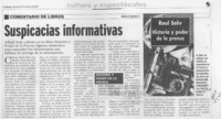 Suspicacias informativas Suspicacias informativas