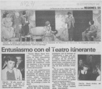 Entusiasmo con el Teatro Itinerante Entusiasmo con el Teatro Itinerante
