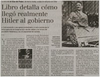 Libro detalla cómo llegó realmente Hitler al gobierno Libro detalla cómo llegó realmente Hitler al gobierno