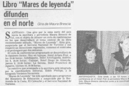 Libro "Mares de leyenda" difunden en el norte. Libro "Mares de leyenda" difunden en el norte.