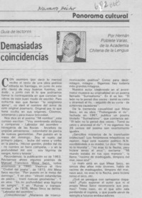 Demasiadas coincidencias Demasiadas coincidencias