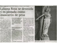Liliana Ross se desnuda y es pintada como mascarón de proa Liliana Ross se desnuda y es pintada como mascarón de proa