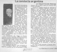La Conducta argentina. La Conducta argentina.