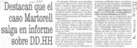Destacan el caso Martorell salga en informe sobre DD.HH. Destacan el caso Martorell salga en informe sobre DD.HH.