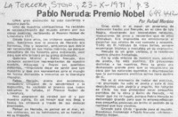 Pablo Neruda: Premio Nobel Pablo Neruda: Premio Nobel
